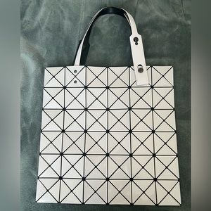 Issey Miyake White Prism Tote Bag